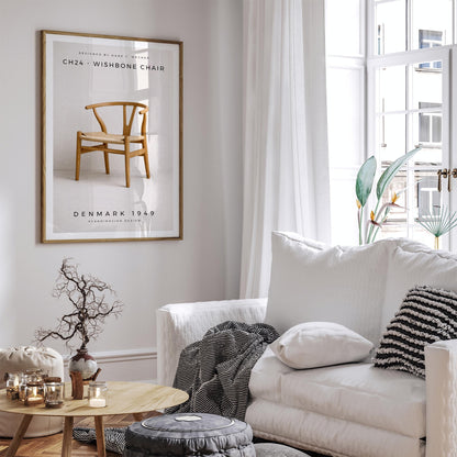 Wishbone Chair Nordic Design Poster