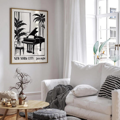 New York City Jazz Night Music Poster