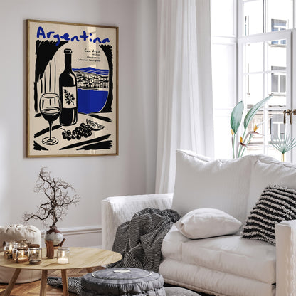 Argentina San Juan Wine Poster
