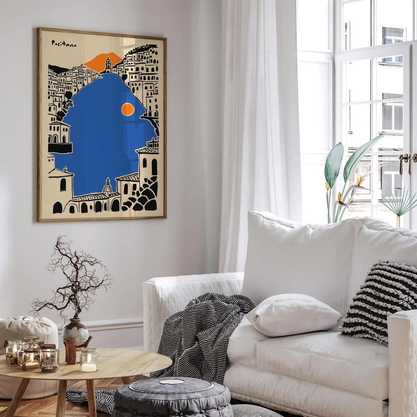 Positano Modern Cityscape Poster 2025