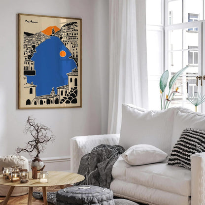 Positano Modern Cityscape Poster 2025
