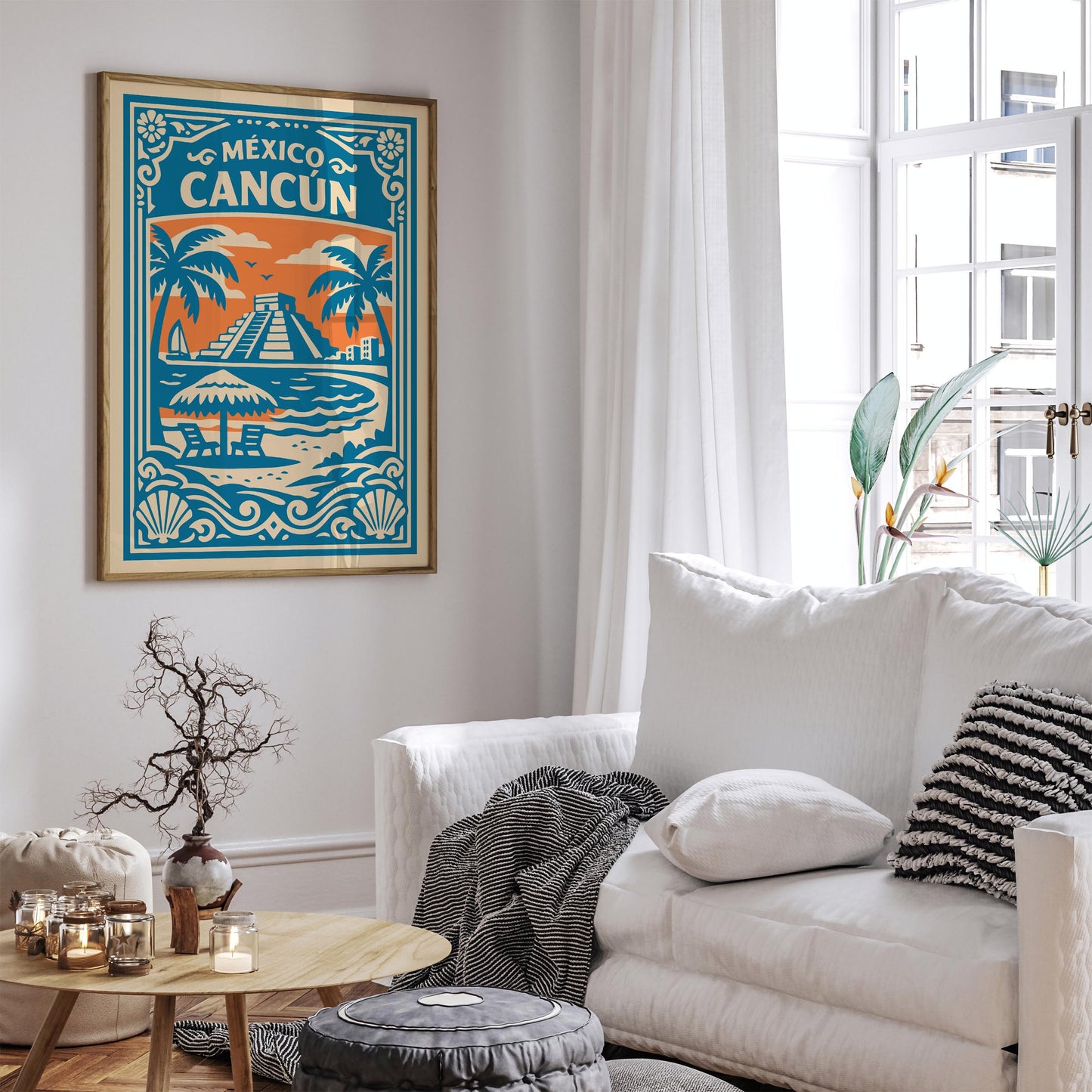Cancun Mexico Poster - Mexican Home Decor