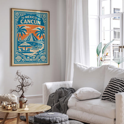 Cancun Mexico Poster - Mexican Home Decor