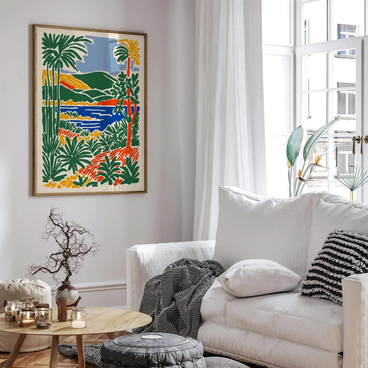 Tropical Nature Wall Art Print, Botanical Jungle Poster