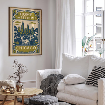 Chicago Home Sweet Home Poster