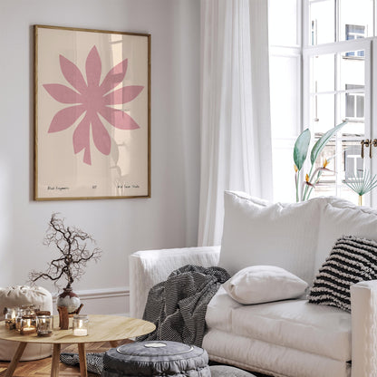 Pink Abstract Minimalist Cut Outs Wall Art