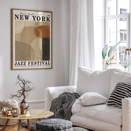NYC Jazz Festival Abstract Music Poster