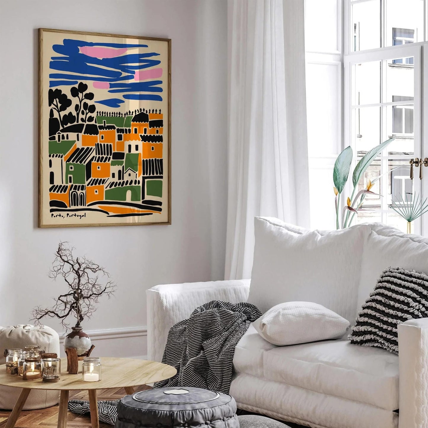 Porto Cityscape Poster - Colorful Travel Print
