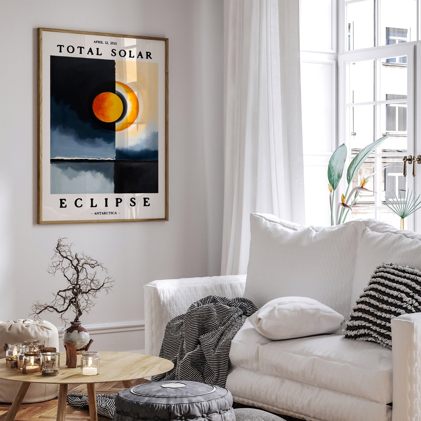 Total Solar Eclipse, Painting Wall Art 2024