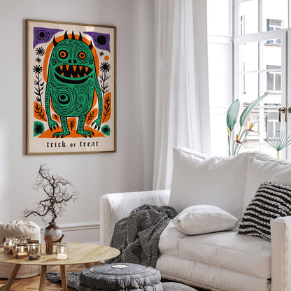 Trick or Treat Halloween Spooky Poster 2024