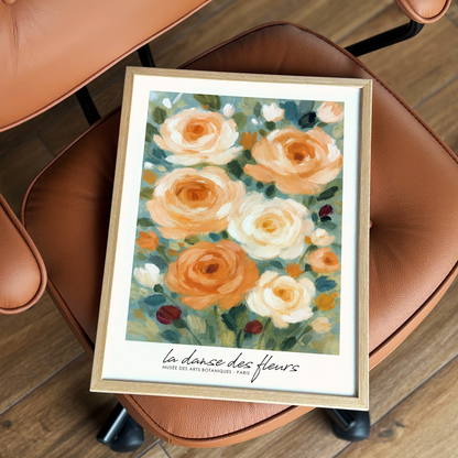 La Danse Des Fleurs Poster - French Botanical Wall Art