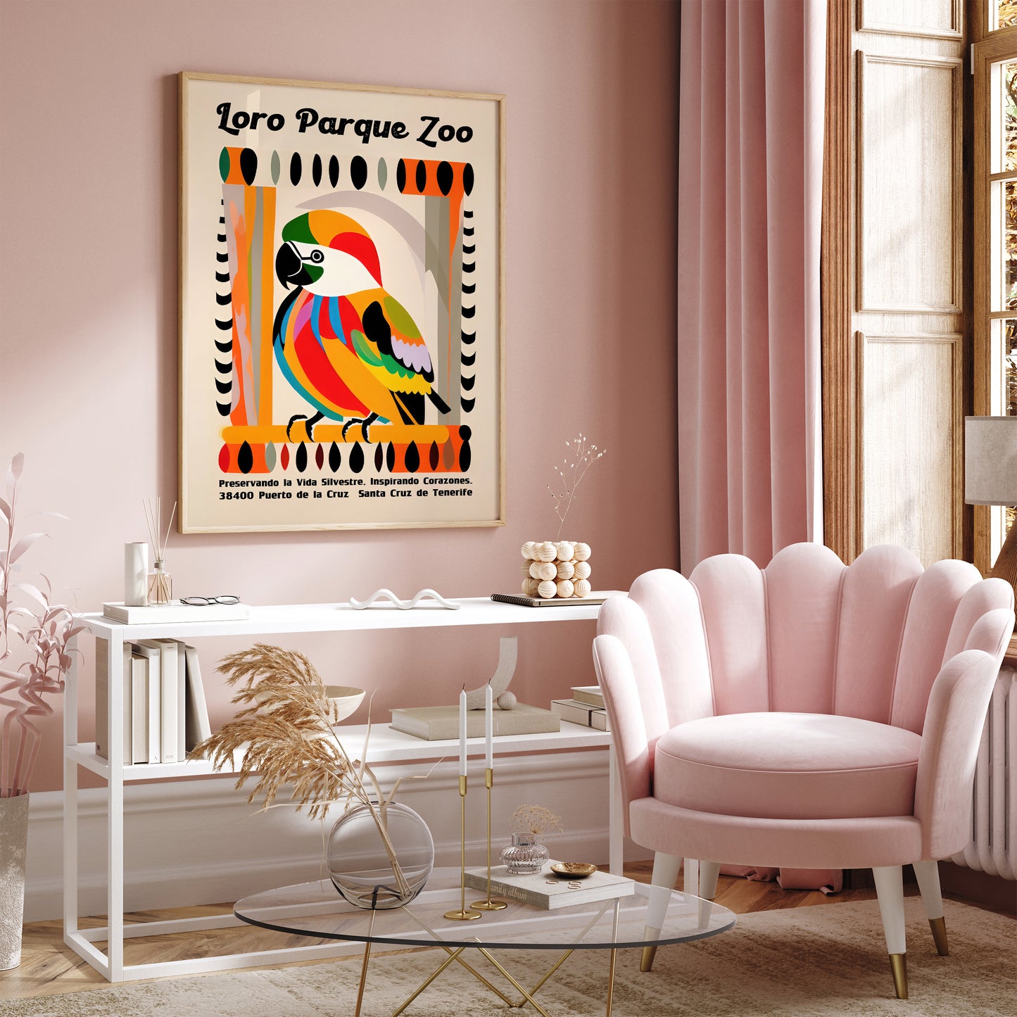 Loro Parque Zoo Colorful Parrot Poster