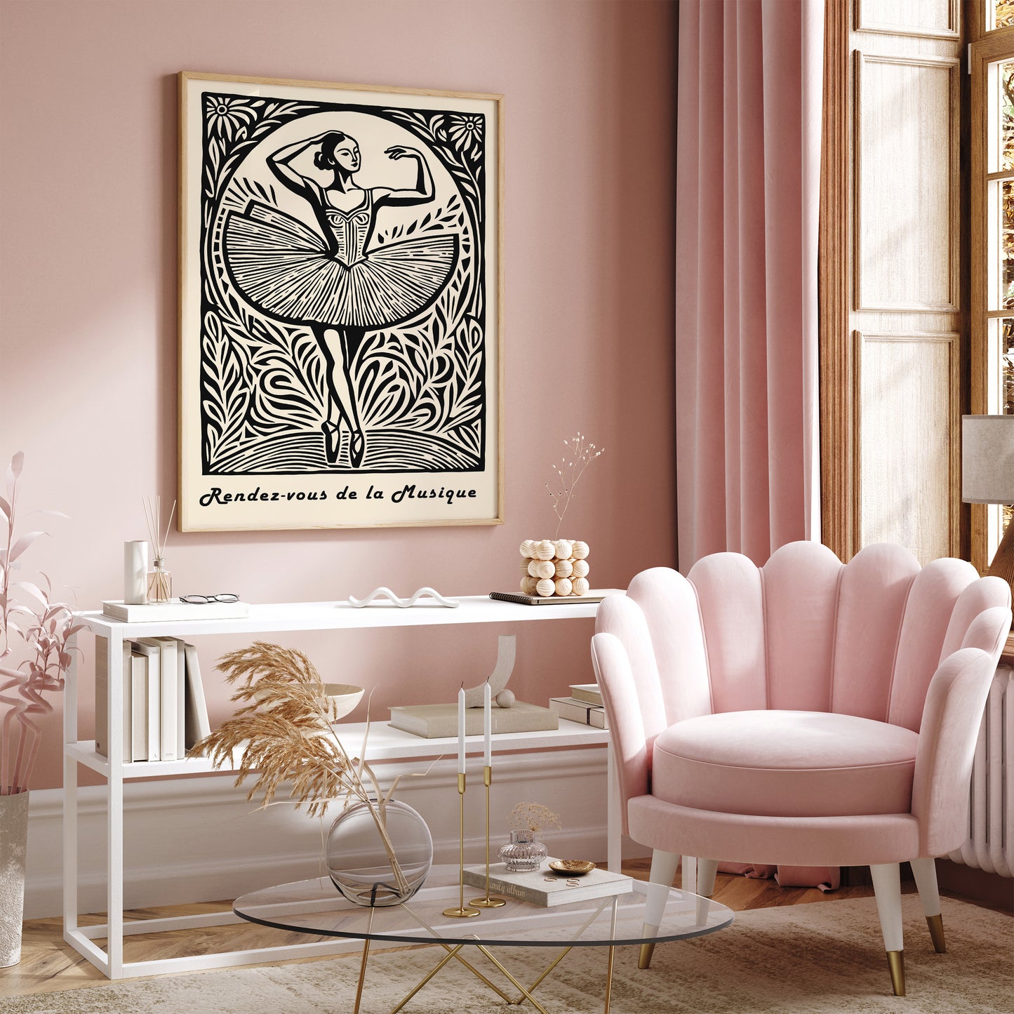 Ballerina Cut Outs Art Print