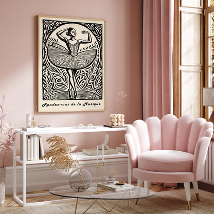Ballerina Cut Outs Art Print