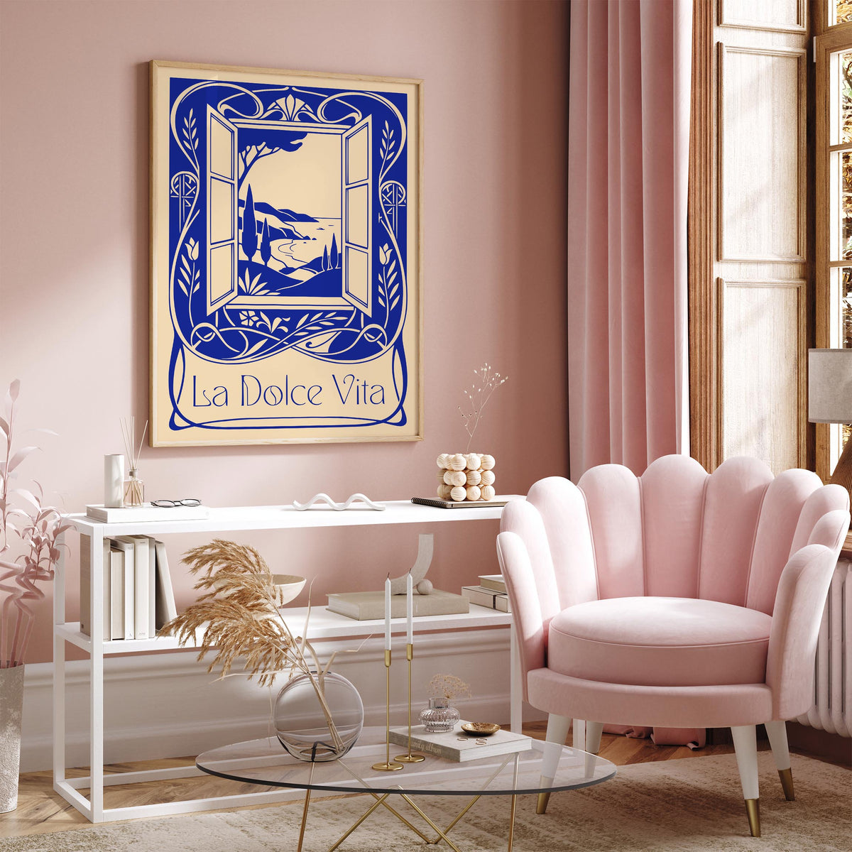 Blue La Dolce Vita Poster