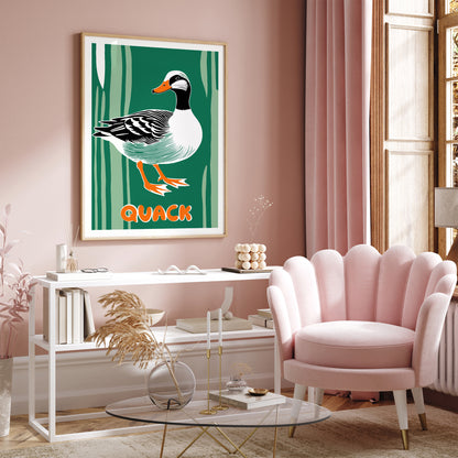 Quack - Quirky Goose Poster