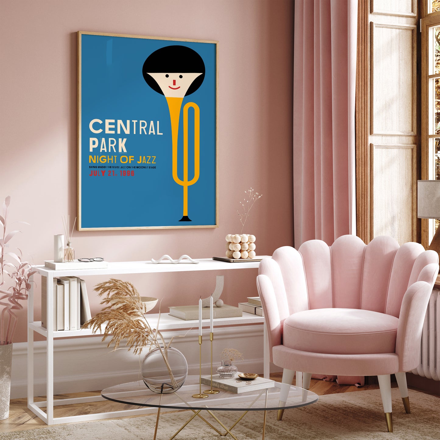 Central Park 1996 Jazz Retro Poster