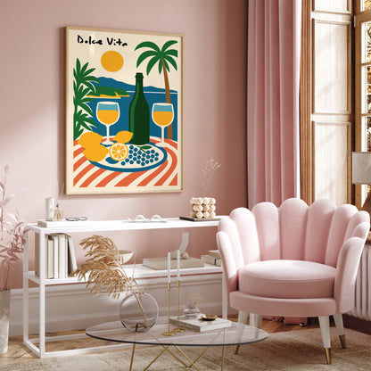 Dolce Vita Poster - Italian Holiday Wall Art Print