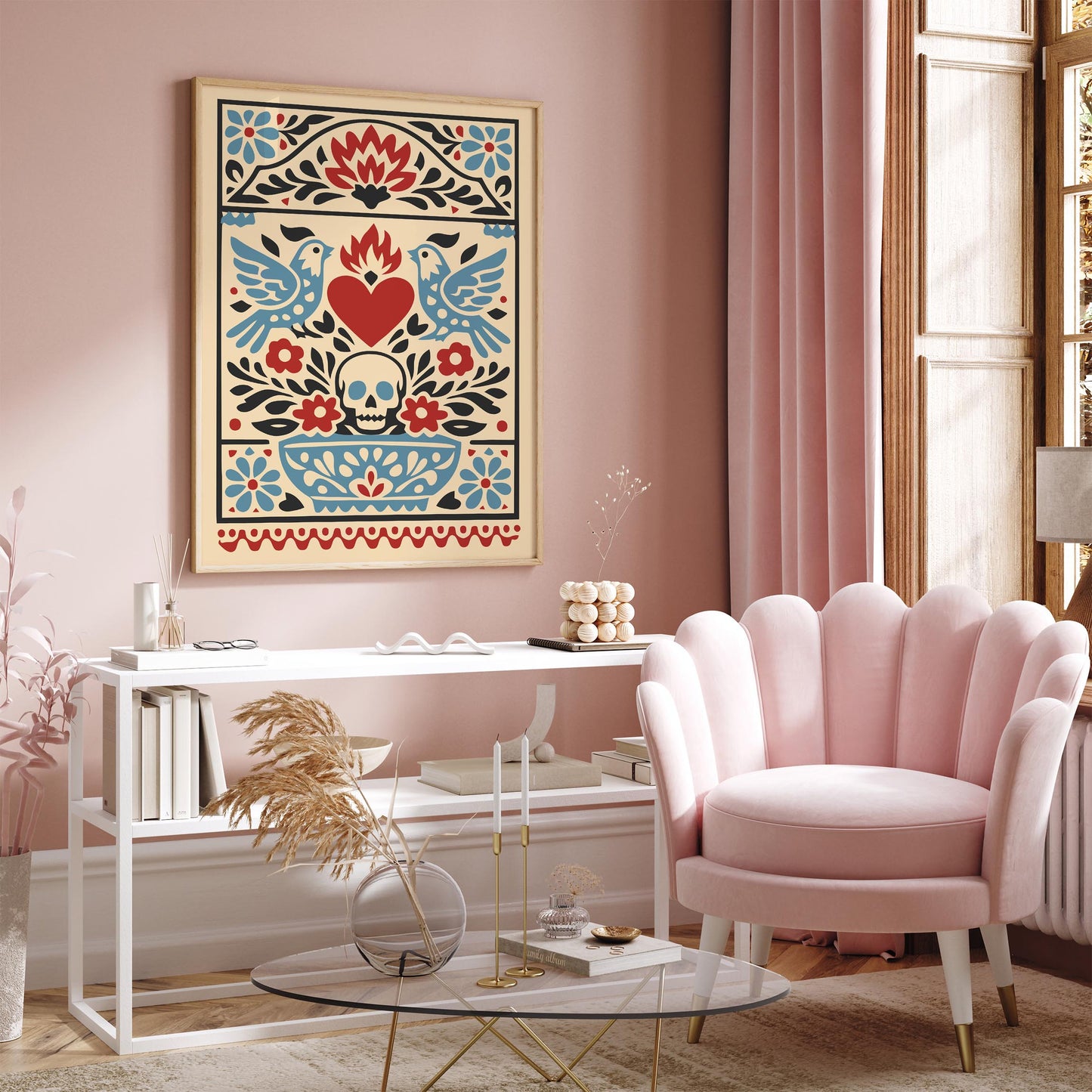 Mexican Folk Art Wall Art Print – Cultural Poster