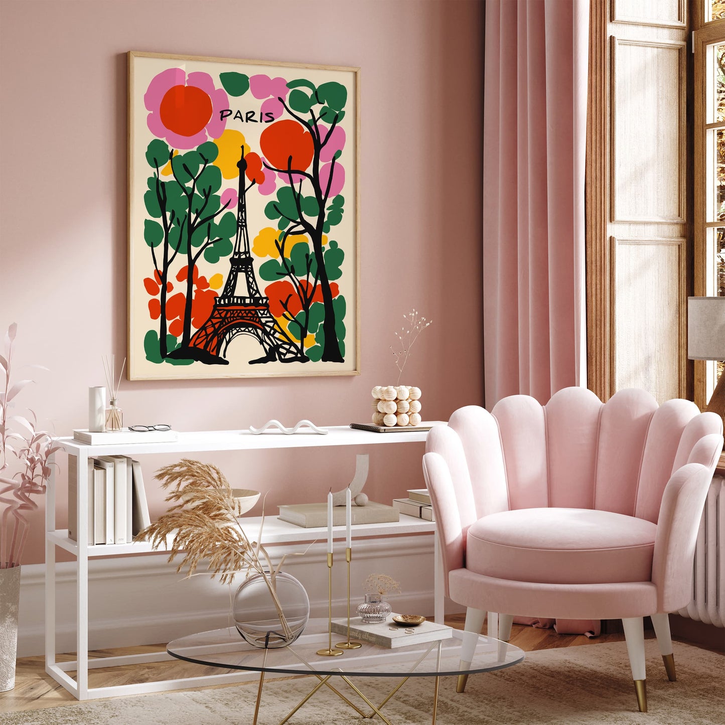 Colorful Paris Travel Wall Art Print 2025