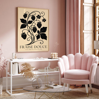 French Strawberry Poster