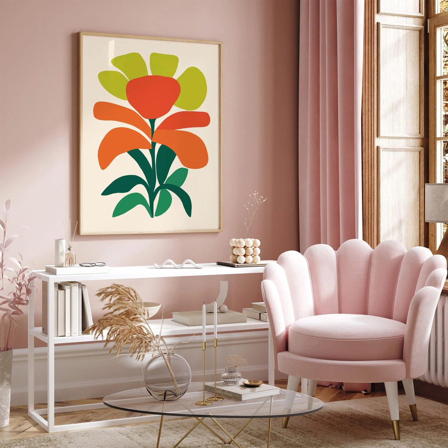 Bold Abstract Flower Poster