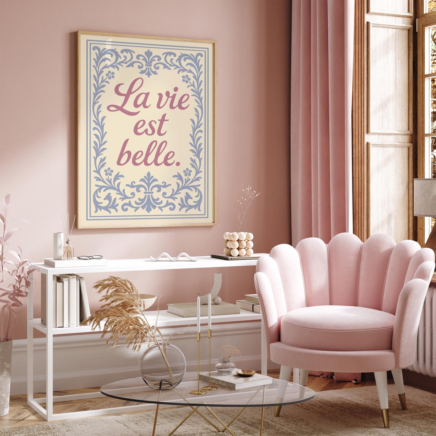 La Vie Est Belle Poster - French Wall Art Print