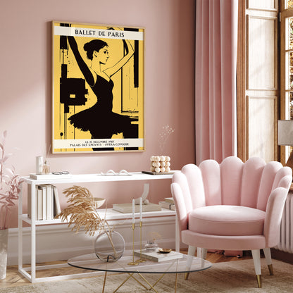 Vintage French Ballet Wall Art Poster