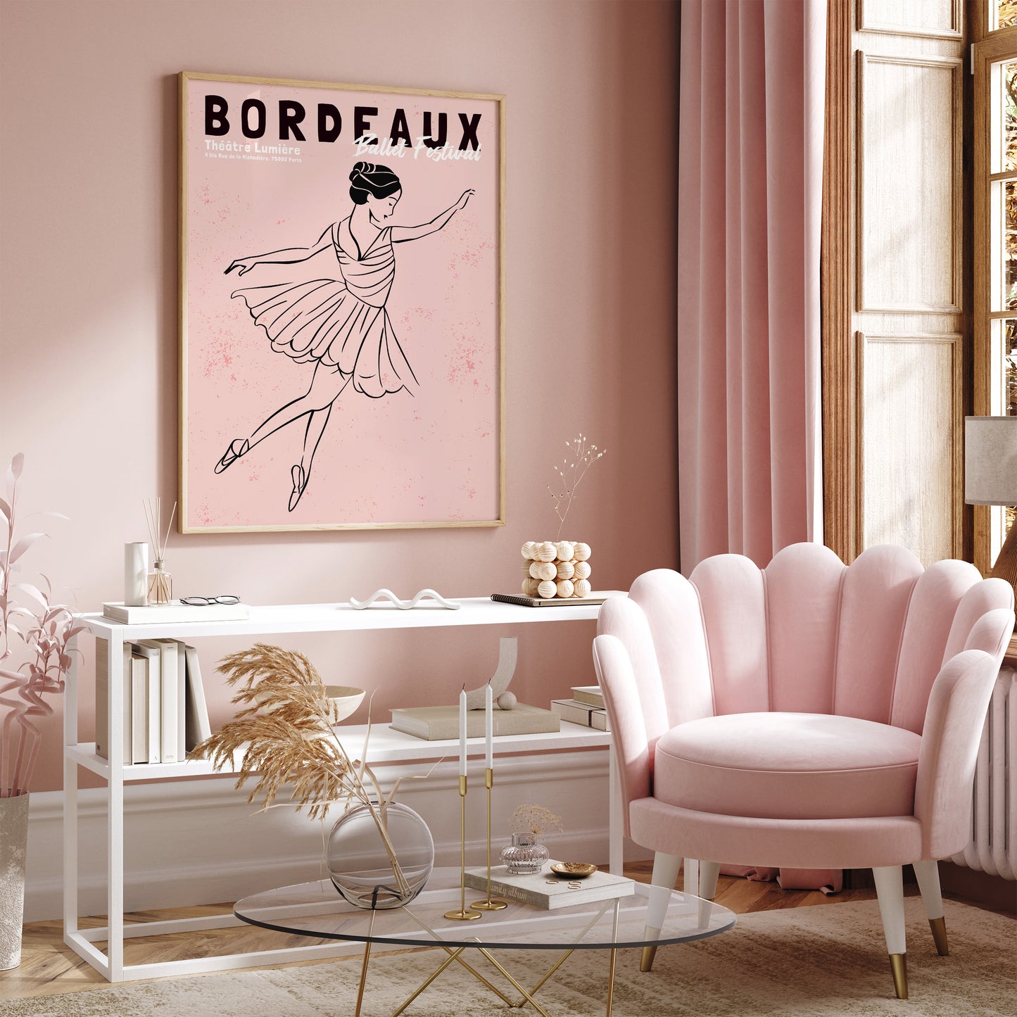 Bordeaux French Ballerina Poster