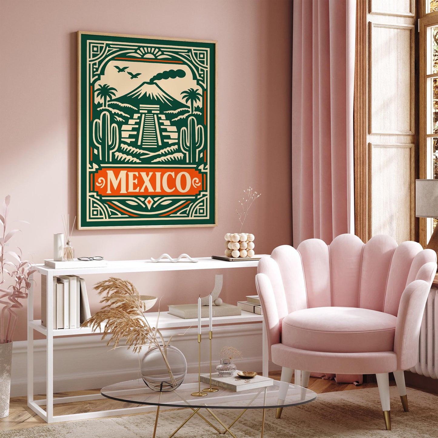 Mexico Travel Poster – Art Deco Wall Art