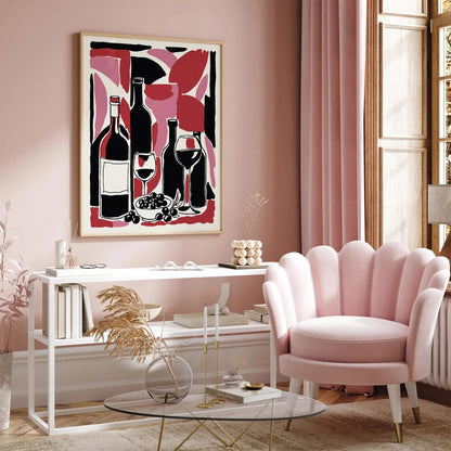 Wine Lovers Art Print – Kitchen Wall Decor