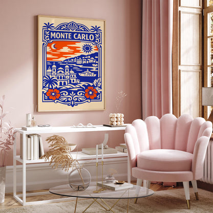 Monte Carlo Monaco Travel Poster