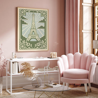 French Eiffel Tower Print - Chateau Style Art