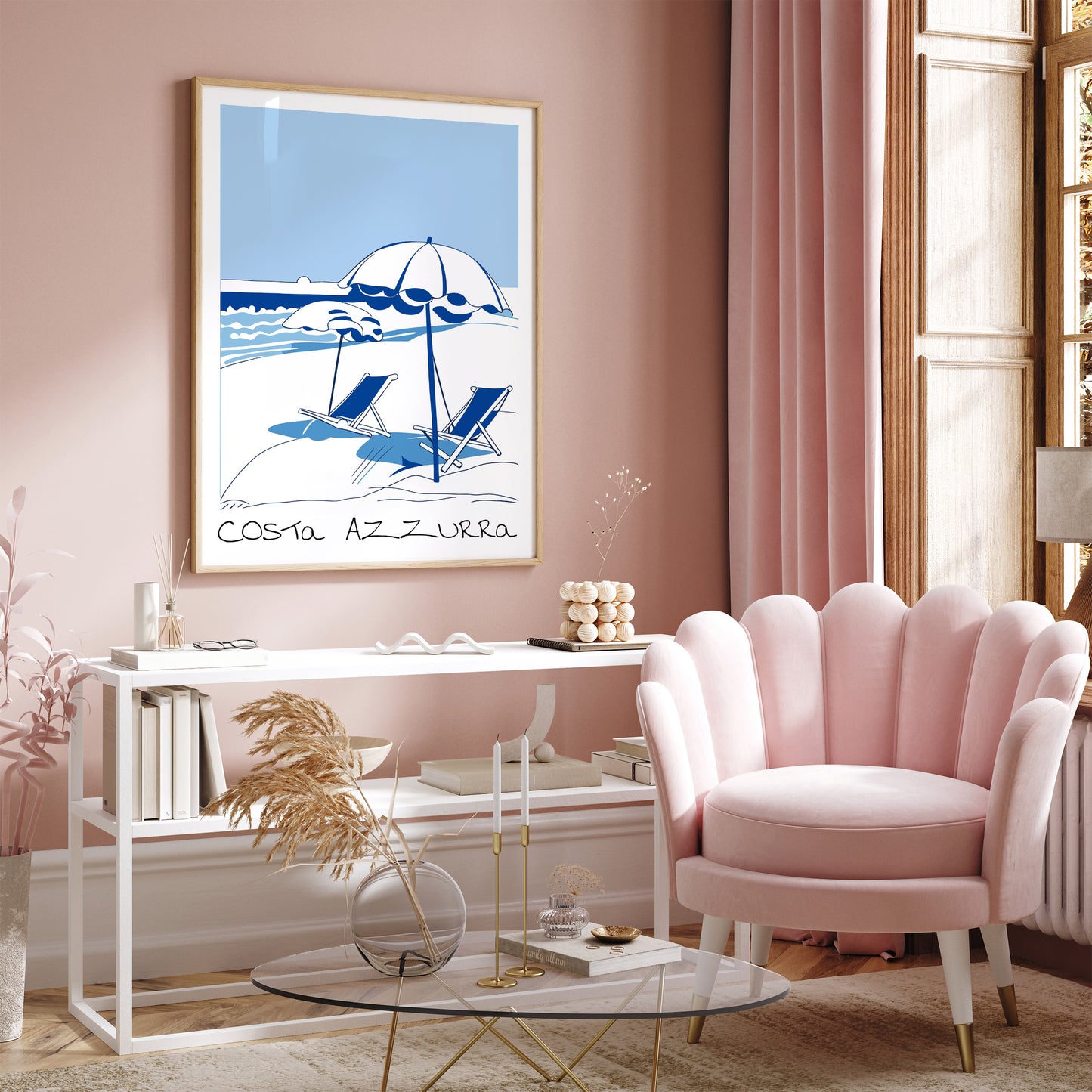 Costa Azzurra Travel Poster