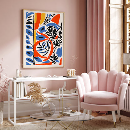 Eclectic Floral Poster - Colorful Botanical Art