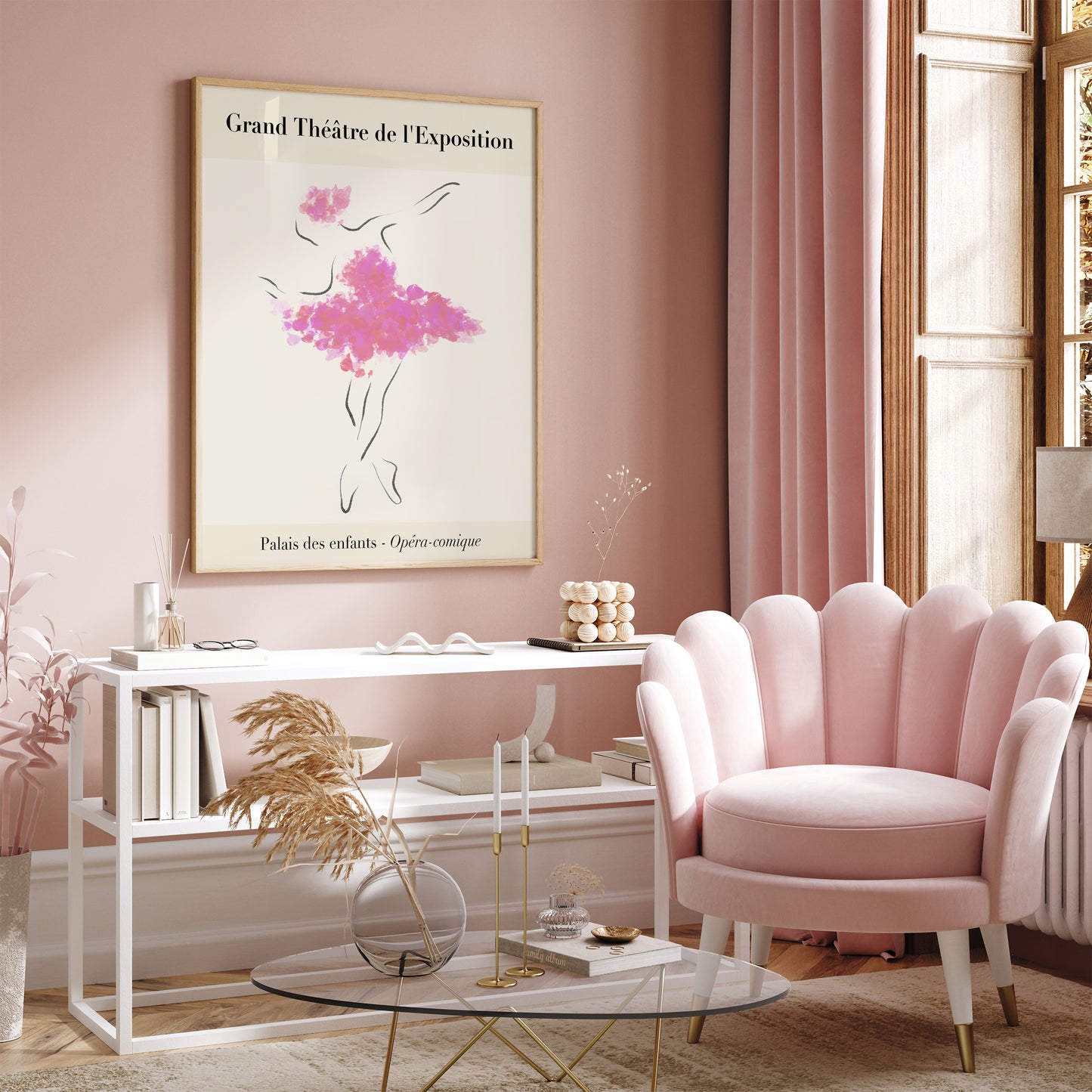 French Ballerina Wall Art Print