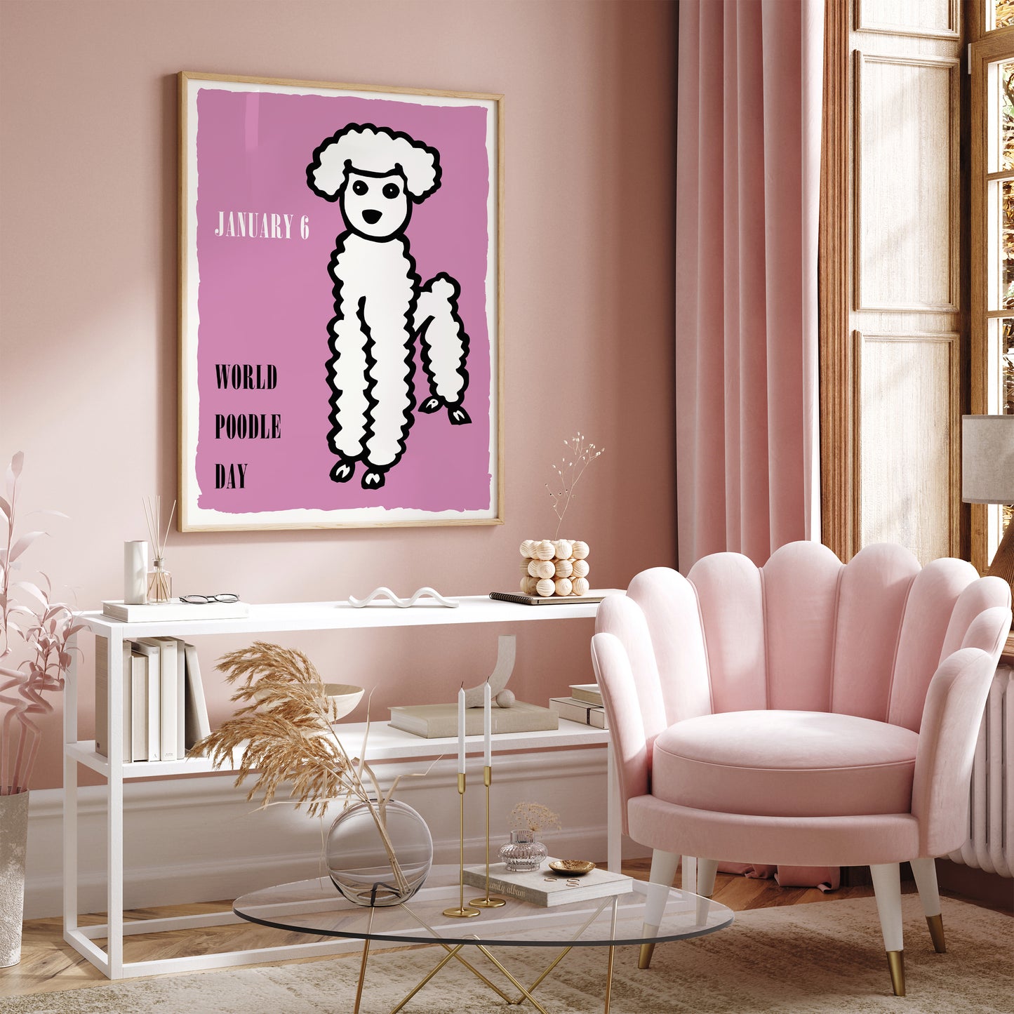 World Poodle Day Quirky Wall Art Print