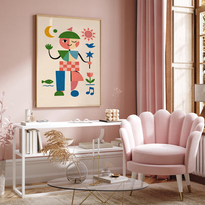Paul Klee Inspired Abstract Modern Wall Art Print