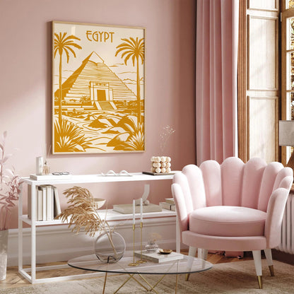 Egypt Travel Yellow Poster