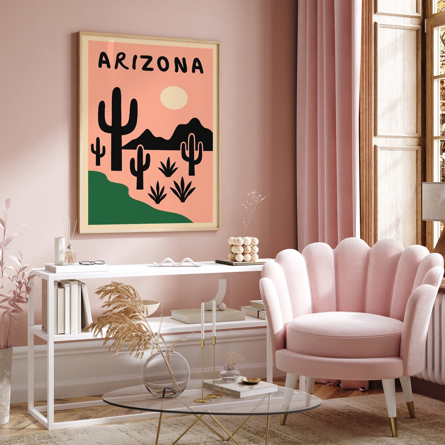 Arizona Mid Century Modern Travel Poster