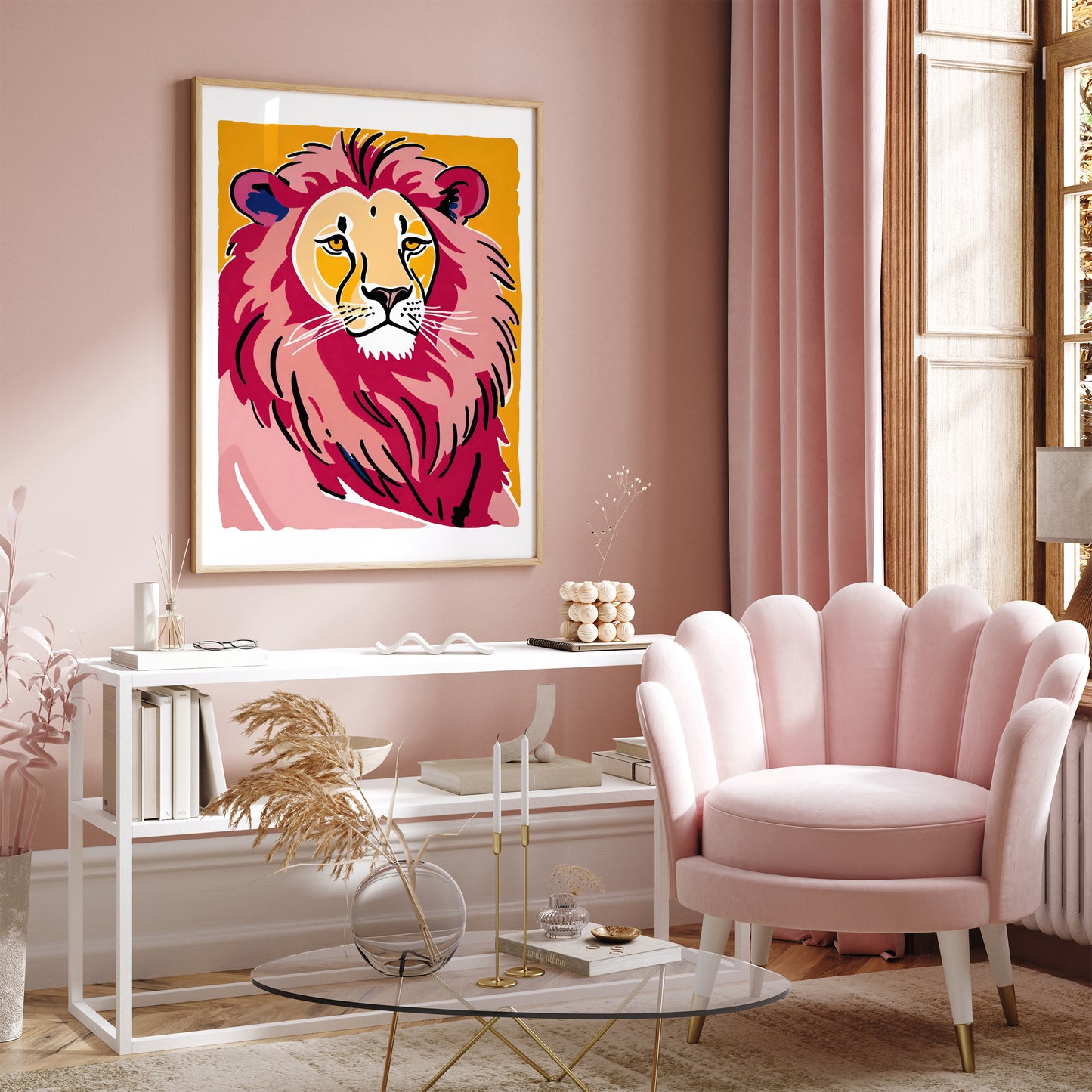 Noble Lion Cute Art Print