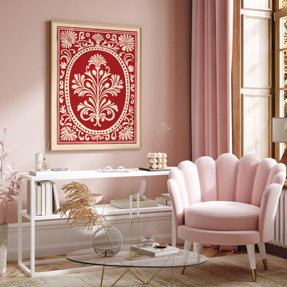 Rococo Floral Art Print - Elegant Wall Art