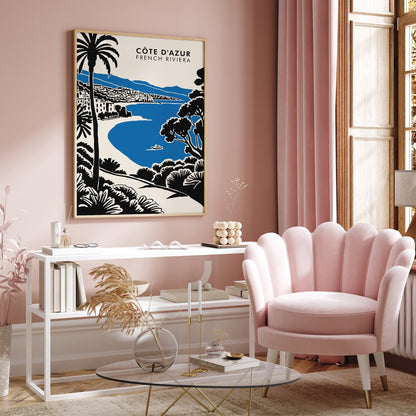 Côte d'Azur Travel Poster - French Riviera Art