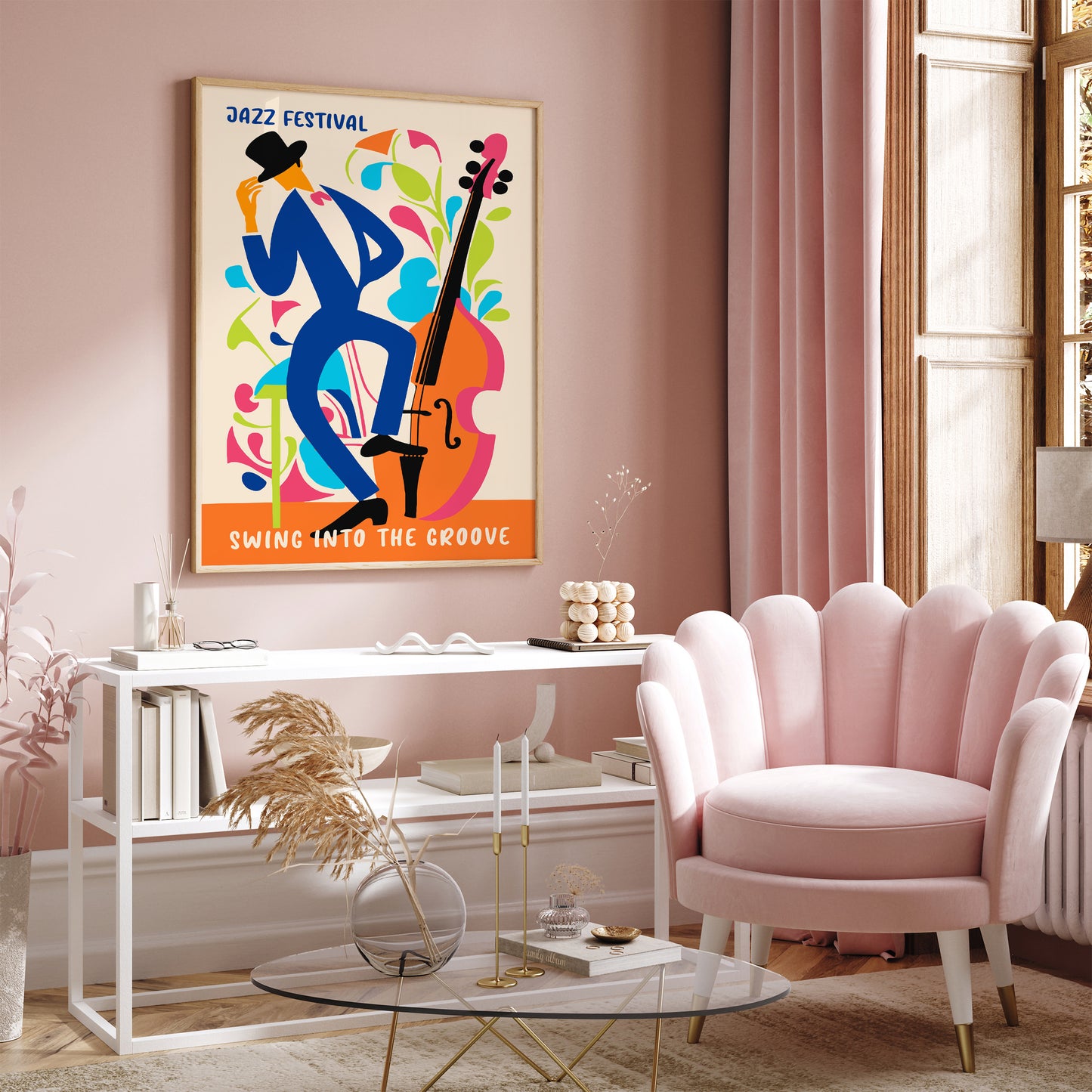 Jazz Festival Colorful Music Poster