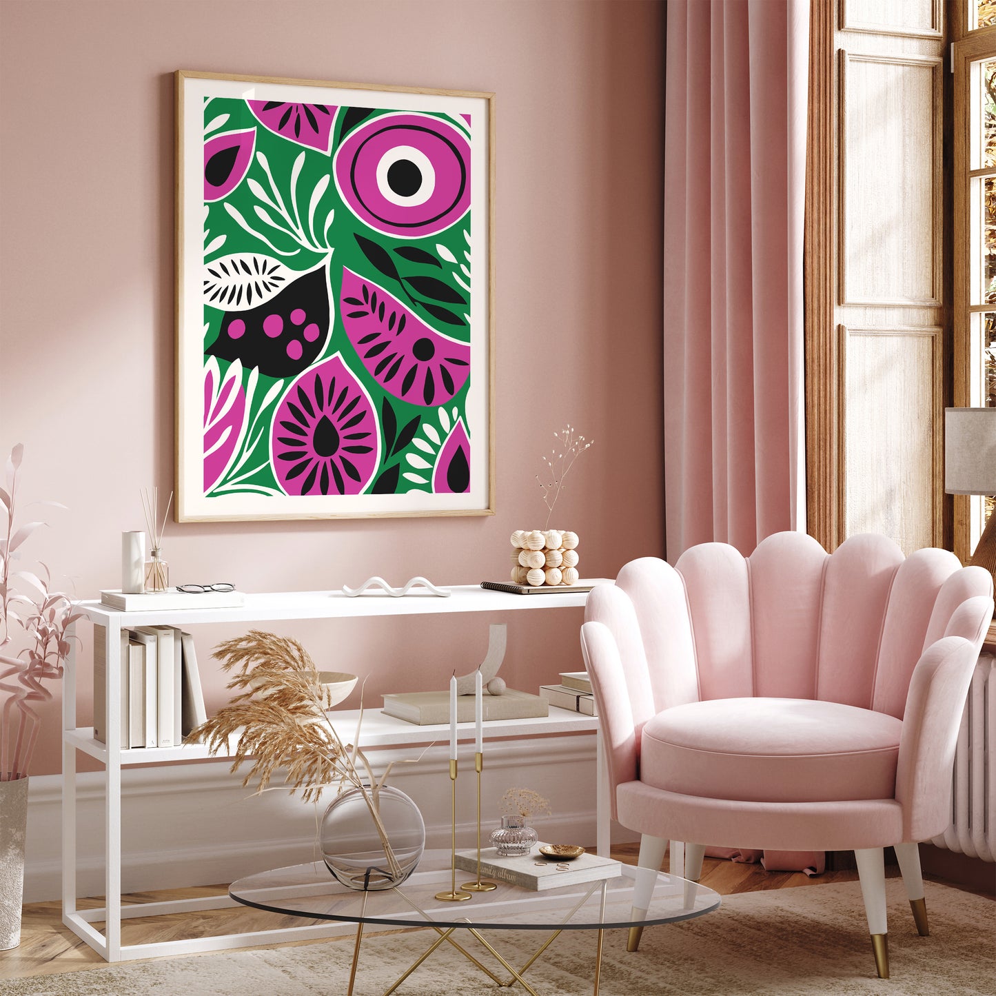 Magenta Aesthetic Eyes Art Print