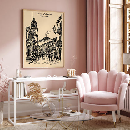 Corso Umberto Taormina Sicily Poster