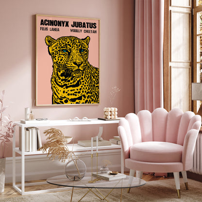 Jungle Cat Retro Species Poster