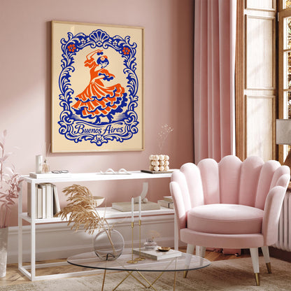 Buenos Aires Flamenco Dance Print - Argentina Wall Art