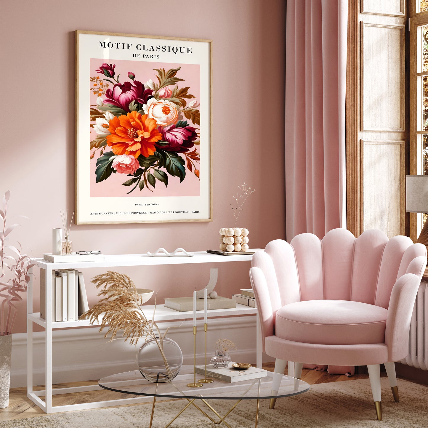 Motif Classique Floral Poster