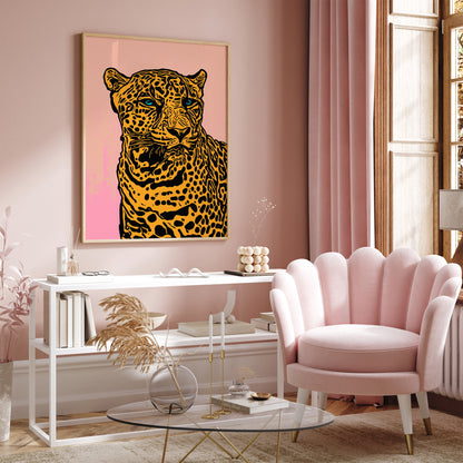 Pink Trendy Cheetah Art Print